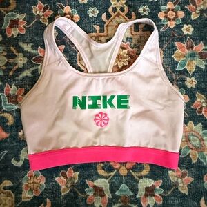 Nike Dri-FIT Bra with Pink Accents Medium